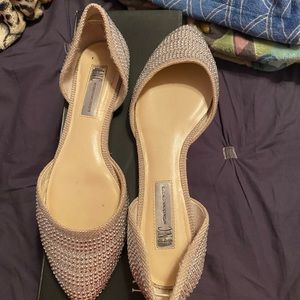 D’orsay rhinestone ballet flat